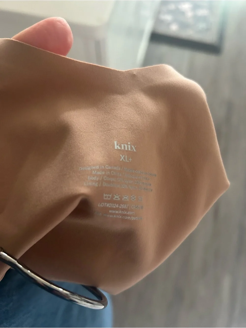 knix LuxeLift Bodysuit in Tan